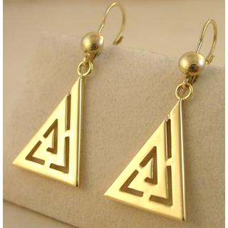 Gold 14k earrings Greek key ΣΚ 001015  Weight:7.37gr