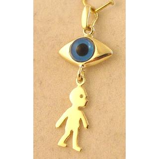 Gold 14k pendants ΜΕ 000640  Weight:0.99gr