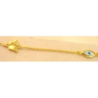 Gold 14k bracelet ΒΡ 000866  Weight:2.46gr