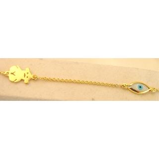 Gold 14k bracelet ΒΡ 000867  Weight:2.74gr