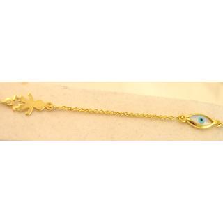 Gold 14k bracelet ΒΡ 000868  Weight:2.79gr