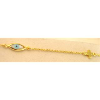 Gold 14k bracelet ΒΡ 000870  Weight:2.05gr