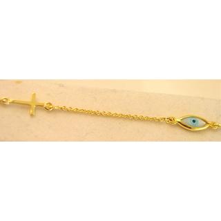 Gold 14k bracelet ΒΡ 000871  Weight:2.54gr