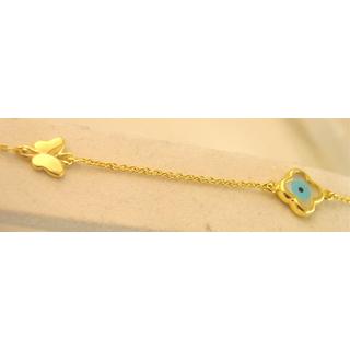 Gold 14k bracelet ΒΡ 000872  Weight:2.95gr