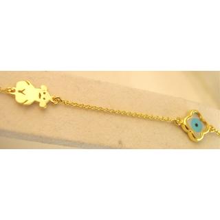 Gold 14k bracelet ΒΡ 000873  Weight:3.2gr