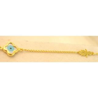 Gold 14k bracelet ΒΡ 000874  Weight:2.33gr