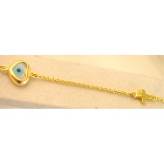 Gold 14k bracelet ΒΡ 000877  Weight:3.08gr