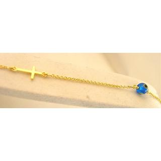 Gold 14k bracelet ΒΡ 000880  Weight:2.5gr