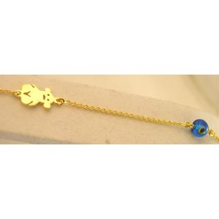 Gold 14k bracelet Children ΒΡ 000881  Weight:2.71gr