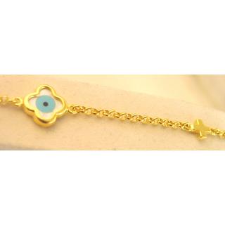 Gold 14k bracelet Children ΒΡ 000883  Weight:4.6gr