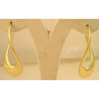 Χρυσά σκουλαρίκια Κ14 χωρίς πέτρες Μοντέρνα-Διάφορα ΣΚ 001017  Βάρος:6.63gr