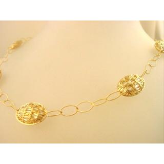 Gold 14k necklace ΚΟ 000529  Weight:15.63gr