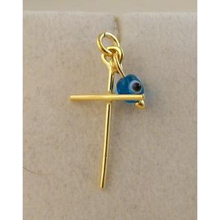Gold 14k cross ΣΤ 000261β Weight:0.7gr