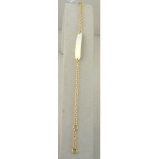 Gold 14k bracelet Children ΒΡ 000920  Weight:1.6gr