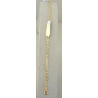 Gold 14k bracelet Children ΒΡ 000920  Weight:1.6gr