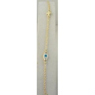 Gold 14k bracelet Children ΒΡ 000936  Weight:2.23gr