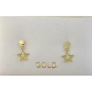 Gold 14k earrings Children with Zircon ΣΚ 001042  Weight:0.4gr