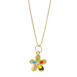 Gold 14k pendants Children with Zircon ΜΕ 000666  Weight:0.27gr