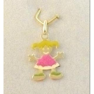 Gold 14k pendants Children ΜΕ 000673  Weight:0.27gr