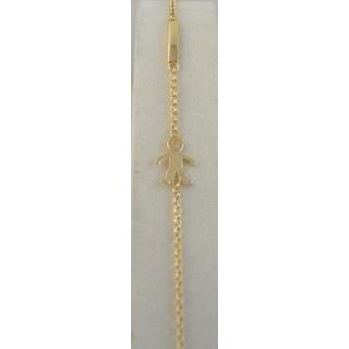 Gold 14k bracelet Children ΒΡ 000940  Weight:1.93gr