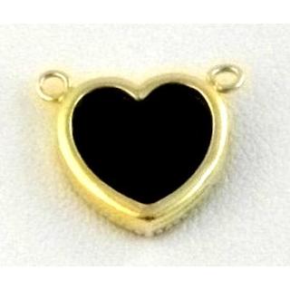 ΑΣΗΜΕΝΙΑ  S925 ΜΠΟΜΠΟΝΙΕΡΕΣ  HEART 2 ONIX  Βάρος:0.9gr
