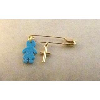Gold 14k baby pin for newborns ΠΑ 000031