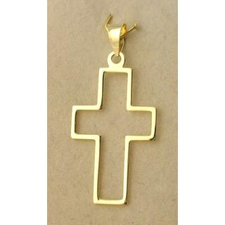 Gold 14k cross ΣΤ 000270 Weight:0.63gr
