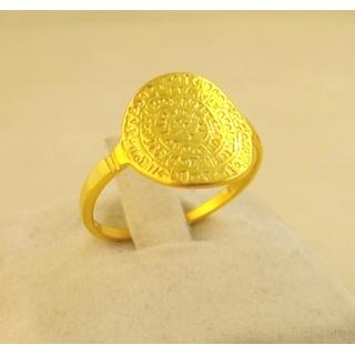 Χρυσό δαχτυλίδι Κ14 χωρίς πέτρες Μινωΐκά Αντίγραφα ΔΑ 001856  Βάρος:2.27gr