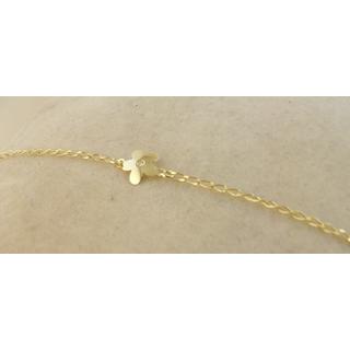 Gold 14k bracelet Children with Gemstones ΒΡ 000964br  Weight:0.7gr