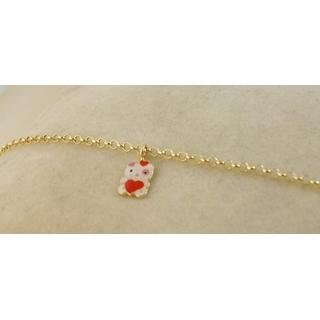 Gold 14k bracelet Children ΒΡ 000966  Weight:0.6gr