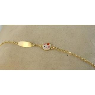 Gold 14k bracelet Children ΒΡ 000967  Weight:0.8gr