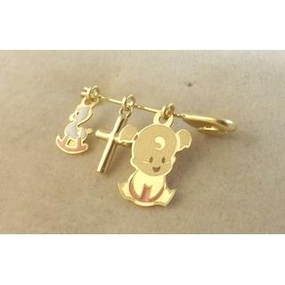 Gold 14k baby pin for newborns ΠΑ 000050