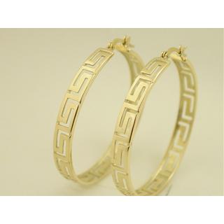 Gold 14k earrings Greek key ΣΚ 000190Λ  Weight:6.2gr