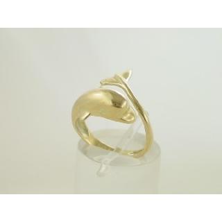 Gold 14k ring Dolphin ΔΑ 000568Λ  Weight:3.8gr