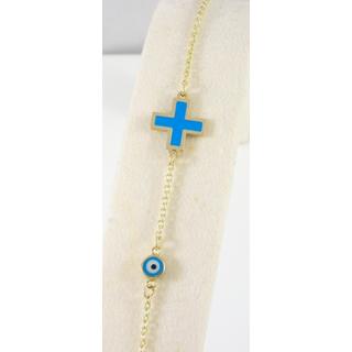 Gold 14k bracelet ΒΡ 000972  Weight:2.17gr