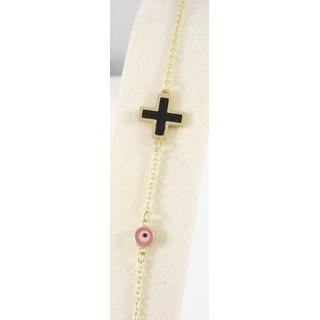 Gold 14k bracelet ΒΡ 000973  Weight:2.2gr