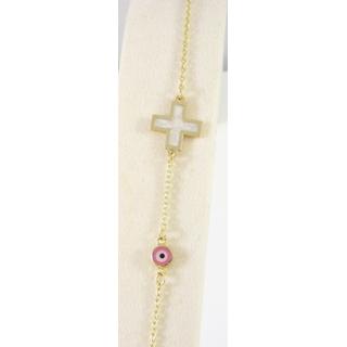 Gold 14k bracelet ΒΡ 000974  Weight:2.18gr