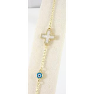 Gold 14k bracelet ΒΡ 000975  Weight:2.18gr