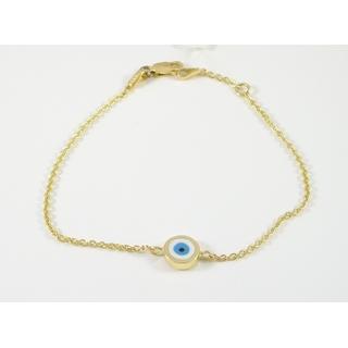 Gold 14k bracelet Children ΒΡ 000976  Weight:2.23gr