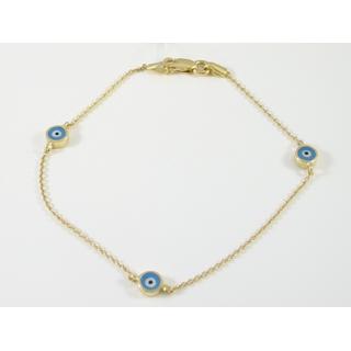 Gold 14k bracelet ΒΡ 000978  Weight:1.9gr