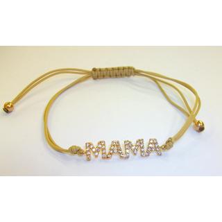 Gold 14k bracelet with Zircon ΒΡ 001001Α  Weight:1.2gr