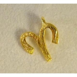 Gold 14k pendants Aries  Weight:0.5gr