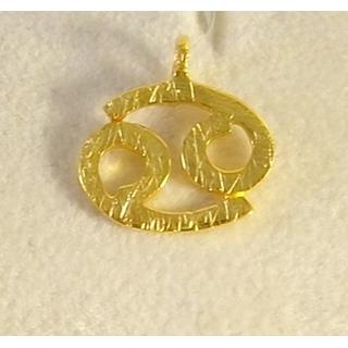 Gold 14k pendants Cancer  Weight:0.67gr