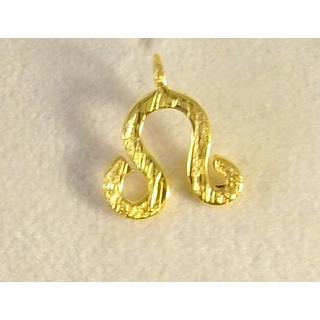 Gold 14k pendants Leo Weight:0.52gr