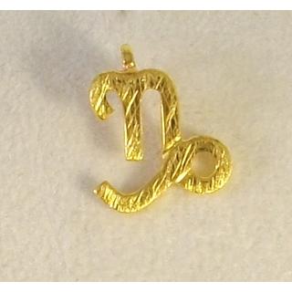 Gold 14k pendants Capricorn Weight:0.5gr