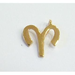 Pink Gold 14k pendants Aries Weight:0.5gr