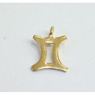 Pink Gold 14k pendants Gemini Weight:0.48gr
