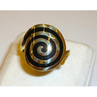 Gold 14k ring Spiral ΔΑ 001890Κ  Weight:5.41gr