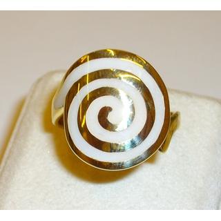 Gold 14k ring Spiral ΔΑ 001891Κ  Weight:5.36gr