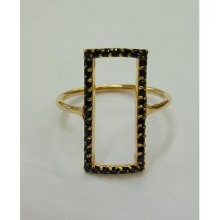 Gold 14k ring with Zircon ΔΑ 001905Ρ  Weight:1.94gr